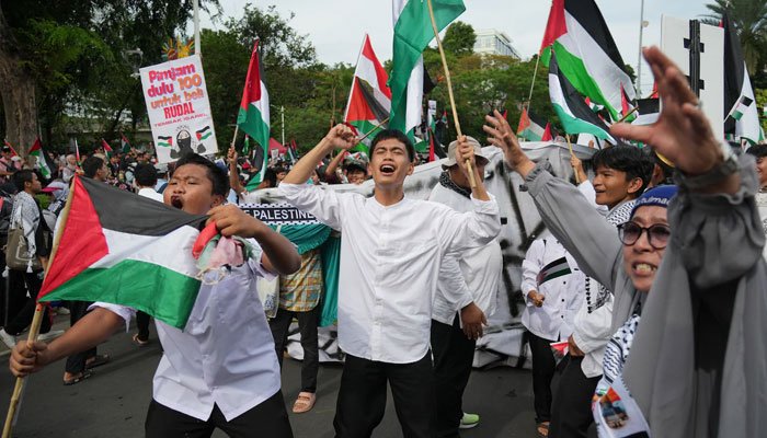 غزہ پر اسرائیلی جارحیت کے 2 سال، مختلف ممالک میں فلسطینیوں سے اظہار یکجہتی کیلئے مظاہرے