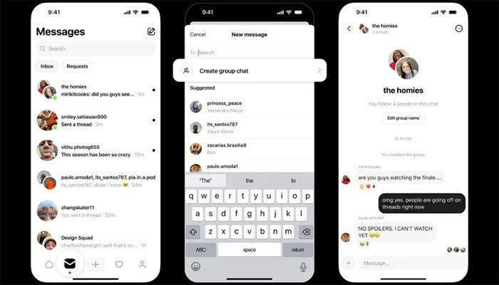 تھریڈز میں گروپ چیٹس کا فیچر صارفین کیلئے متعارف